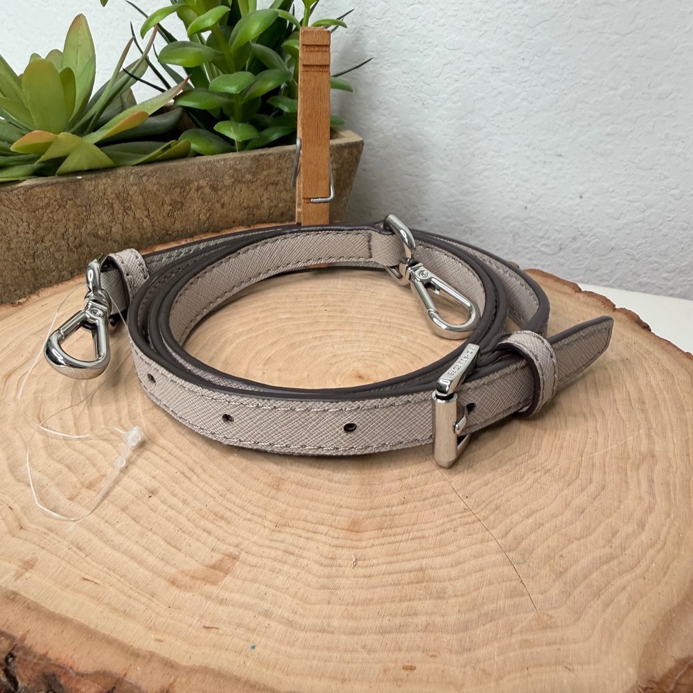 Michael Kors Handbag Strap Womens Gray Saffiano Leather Adjustable Classic 48in